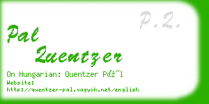 pal quentzer business card